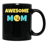 Awesome Mom Gift Black Coffee Mug, Gift Coffee Mug - Black