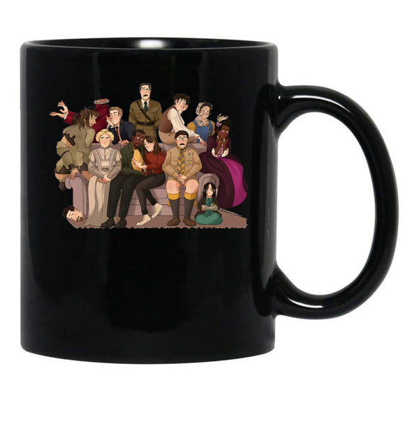 BBC Ghosts My Family Black Coffee Mug, Gift Coffee Mug - Black