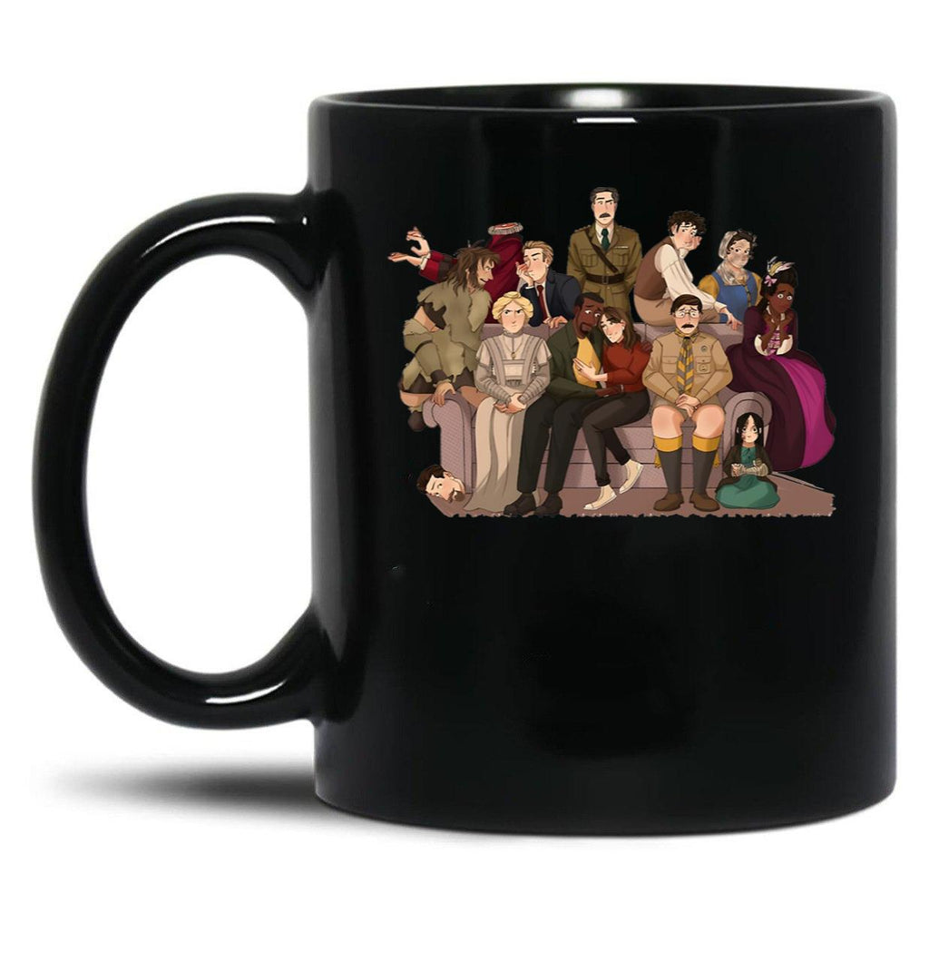 BBC Ghosts My Family Black Coffee Mug, Gift Coffee Mug