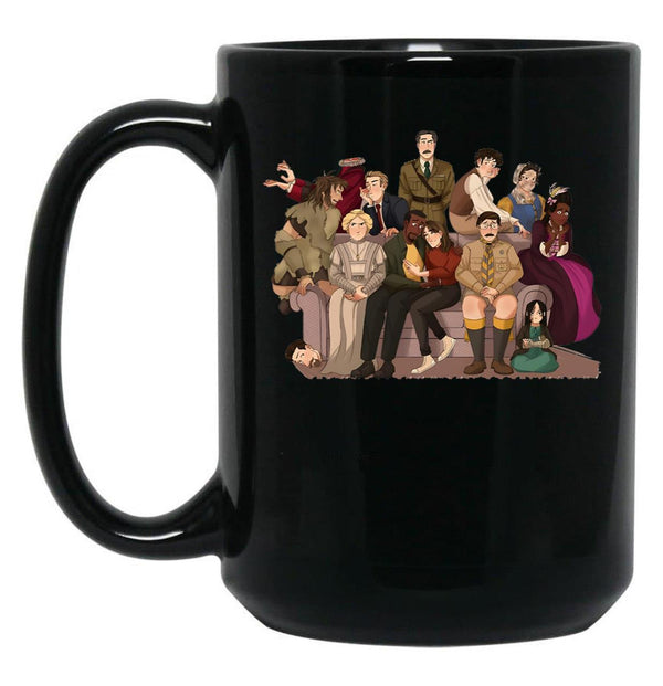 BBC Ghosts My Family Black Coffee Mug, Gift Coffee Mug - Black