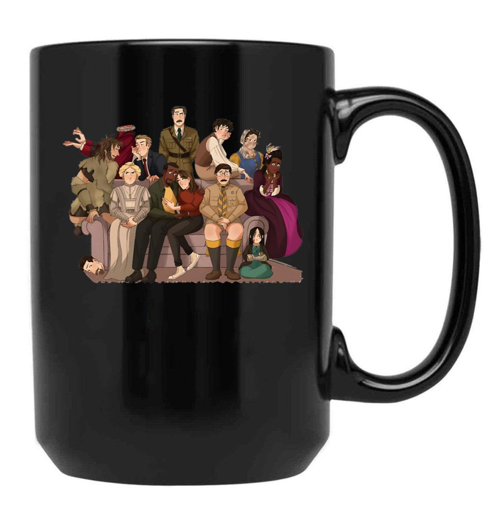 BBC Ghosts My Family Black Coffee Mug, Gift Coffee Mug