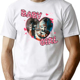 Baby Girl Art T-Shirt for Men & Women, T-Shirts Graphic Tee - White