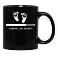 Baby Loading Please Wait. Funny Pregnancy Gift Black Coffee Mug, Gift Coffee Mug - Black