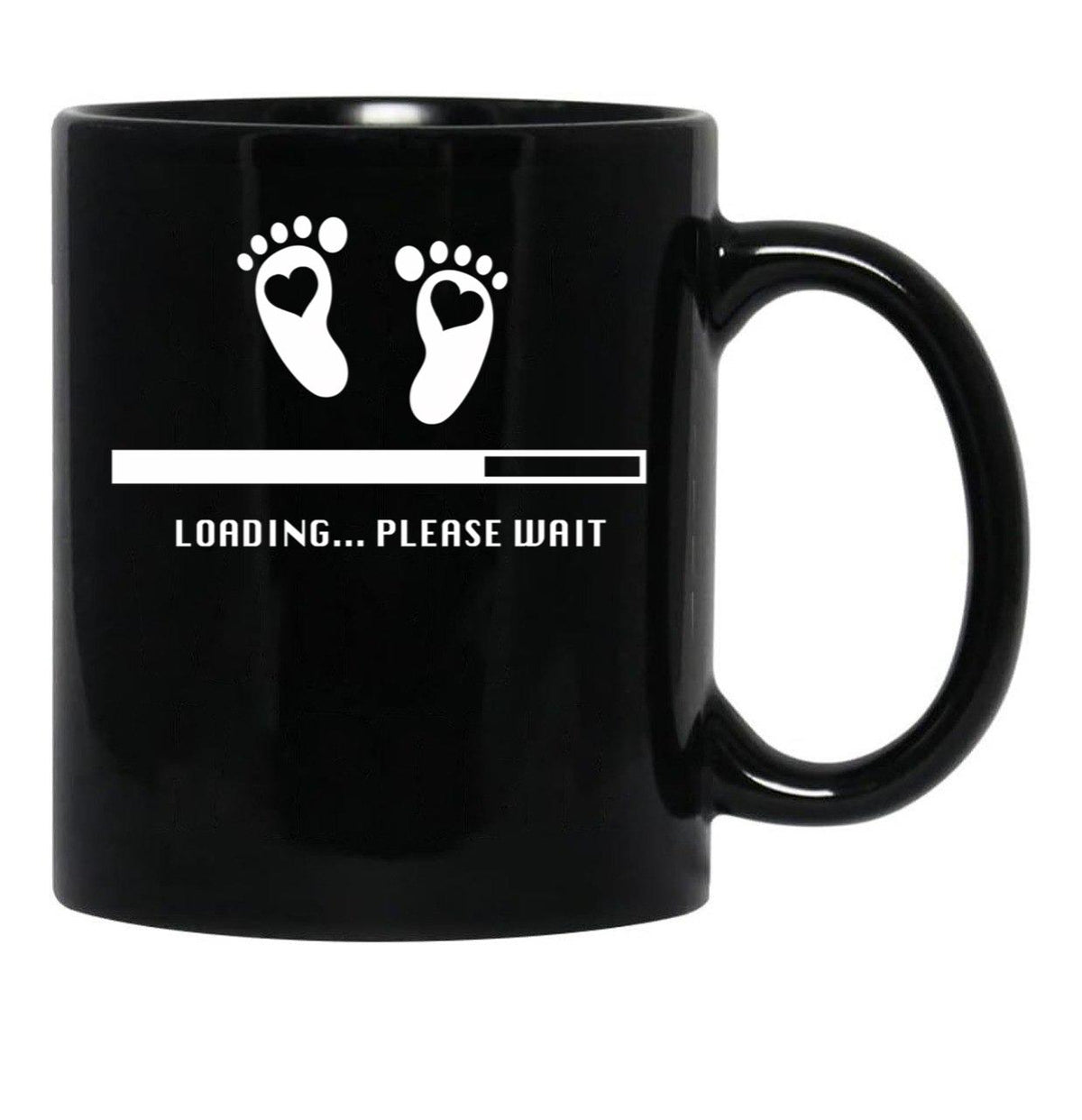 Baby Loading Please Wait. Funny Pregnancy Gift Black Coffee Mug, Gift Coffee Mug - Black