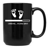 Baby Loading Please Wait. Funny Pregnancy Gift Black Coffee Mug, Gift Coffee Mug