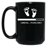Baby Loading Please Wait. Funny Pregnancy Gift Black Coffee Mug, Gift Coffee Mug