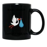 Baby Under Construction Black Coffee Mug, Gift Coffee Mug - Black