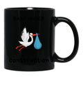 Baby Under Construction Black Coffee Mug, Gift Coffee Mug - Black