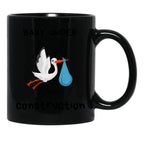 Baby Under Construction Black Coffee Mug, Gift Coffee Mug - Black