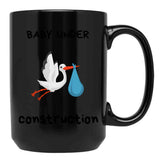 Baby Under Construction Black Coffee Mug, Gift Coffee Mug