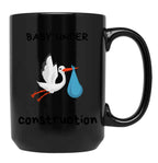 Baby Under Construction Black Coffee Mug, Gift Coffee Mug