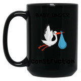 Baby Under Construction Black Coffee Mug, Gift Coffee Mug