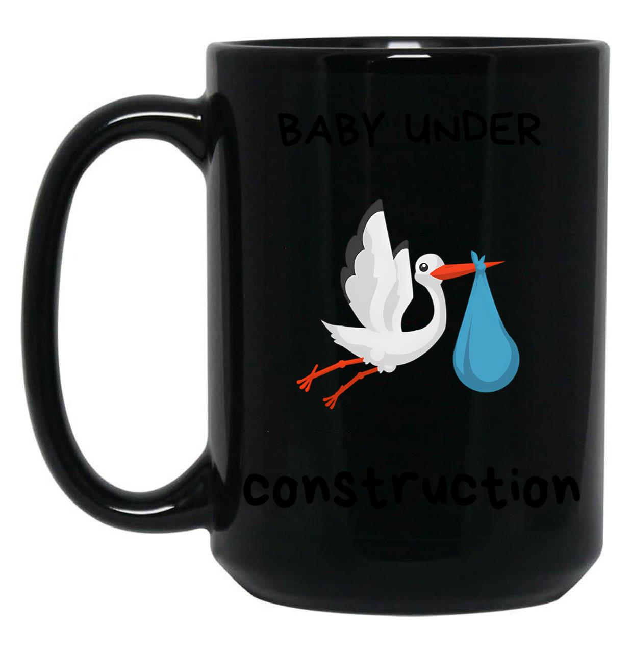 Baby Under Construction Black Coffee Mug, Gift Coffee Mug