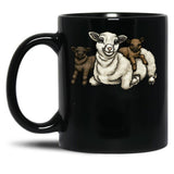 Babydoll Sheep Mom Black Coffee Mug, Gift Coffee Mug - Black