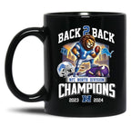 Back 2 Back Detroit 2024 North Champions Black Coffee Mug, Gift Coffee Mug