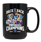Back 2 Back Detroit 2024 North Champions Black Coffee Mug, Gift Coffee Mug