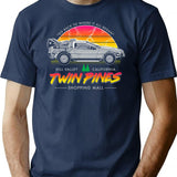 Back To The Mall - Retro 80S Sci Fi Movie T-Shirt for Men & Women, T-Shirts Graphic Tee - Navy
