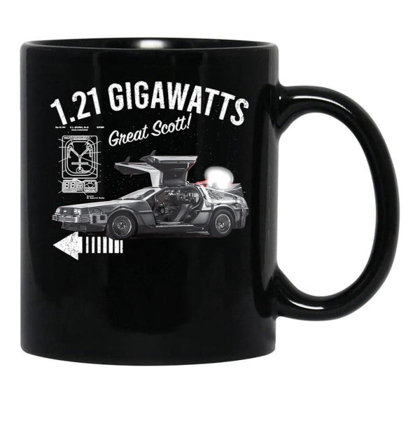 Back to The Future 1 Black Coffee Mug, Gift Coffee Mug - Black