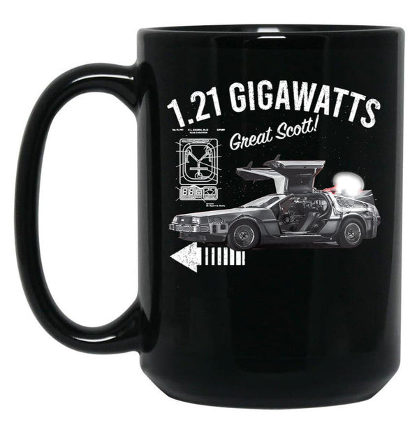 Back to The Future 1 Black Coffee Mug, Gift Coffee Mug - Black