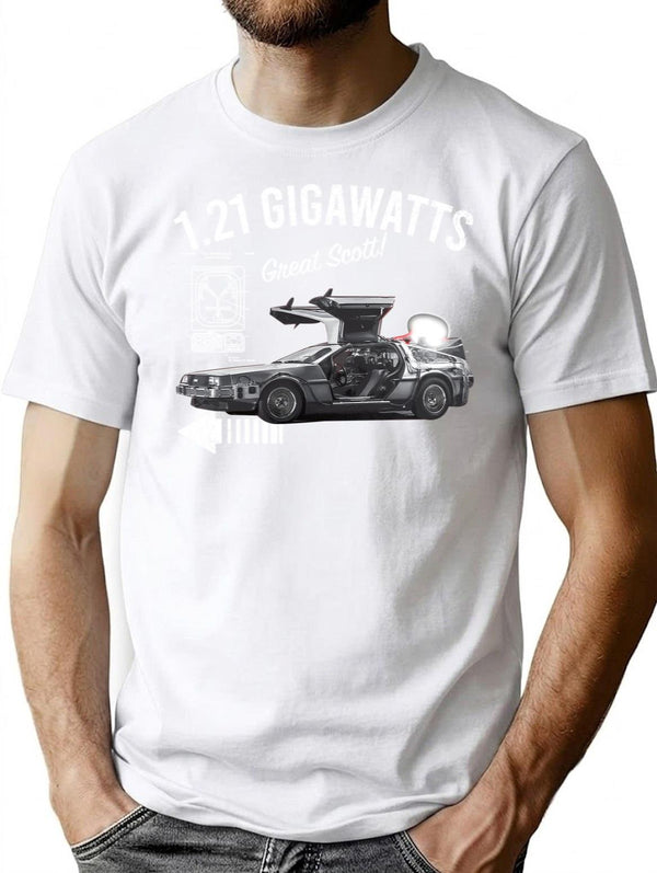 Back to The Future 1 Premium Heavyweight Cotton T-Shirt - White