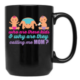 Bad Mom Funny Quote Bad Mom Club Black Coffee Mug, Gift Coffee Mug