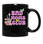 Bad Moms Club Funny Mama Mom Club Funny Mother'S Day Gift Retro Bad Moms Vintage Bad Moms Club Sarcastic Mama Black Coffee Mug, Gift Coffee Mug - Black