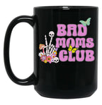 Bad Moms Club Funny Mama Mom Club Funny Mother'S Day Gift Retro Bad Moms Vintage Bad Moms Club Sarcastic Mama Black Coffee Mug, Gift Coffee Mug