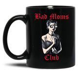 Bad Moms Club Woman With Sunglasses Funny Mothers Day Black Coffee Mug, Gift Coffee Mug - Black