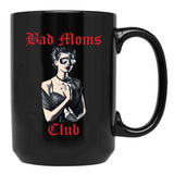 Bad Moms Club Woman With Sunglasses Funny Mothers Day Black Coffee Mug, Gift Coffee Mug