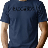 Badlands T-Shirt for Men & Women, T-Shirts Graphic Tee - Navy