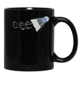 Badminton Player Black Coffee Mug, Gift Coffee Mug - Black