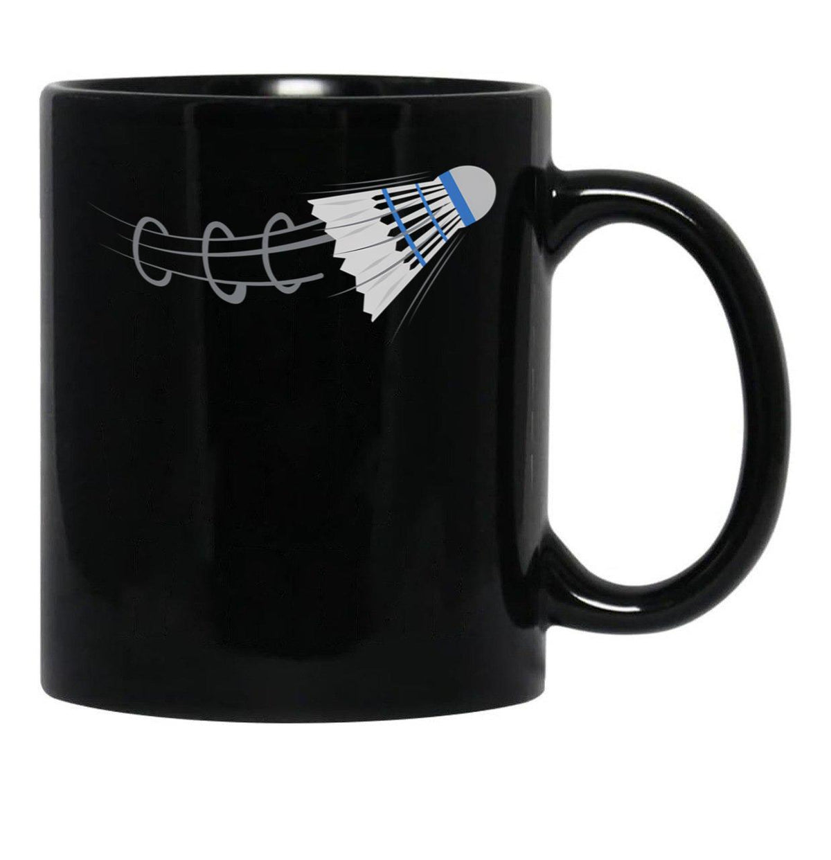 Badminton Player Black Coffee Mug, Gift Coffee Mug - Black