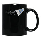 Badminton Player Black Coffee Mug, Gift Coffee Mug - Black