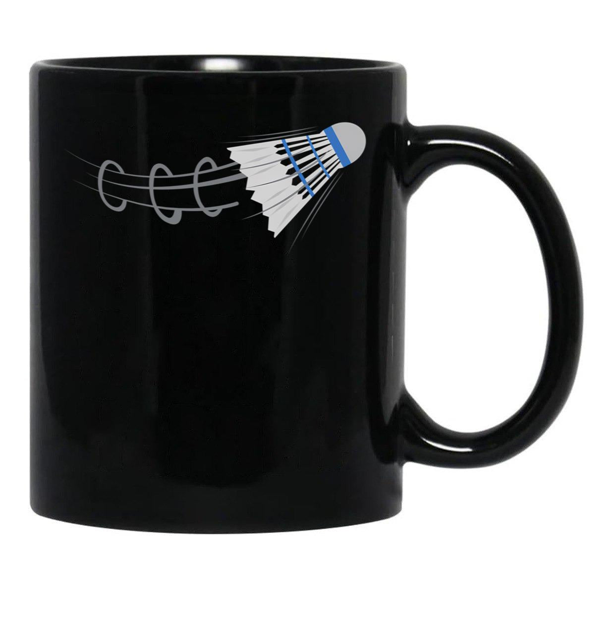 Badminton Player Black Coffee Mug, Gift Coffee Mug - Black