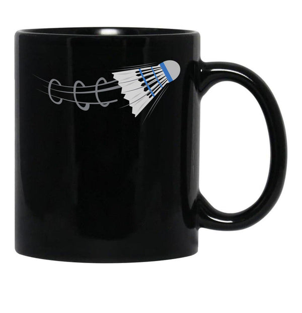 Badminton Player Black Coffee Mug, Gift Coffee Mug - Black