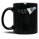 Badminton Player Black Coffee Mug, Gift Coffee Mug - Black