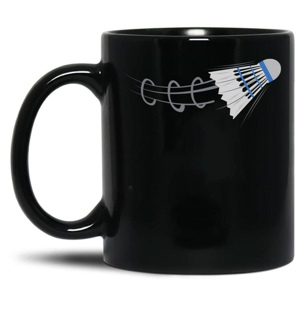 Badminton Player Black Coffee Mug, Gift Coffee Mug - Black