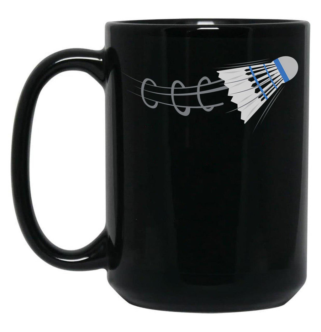 Badminton Player Black Coffee Mug, Gift Coffee Mug