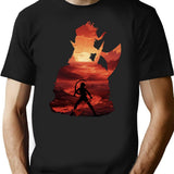 Baldurs Gate 3 - Karlach Negative Illusion Classic Premium Heavyweight Cotton T-Shirt - Black