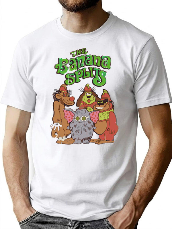 Banana Splits T-Shirt for Men & Women, T-Shirts Graphic Tee - White
