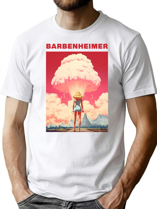 Barbenheimer 2023 T-Shirt for Men & Women, T-Shirts Graphic Tee - White
