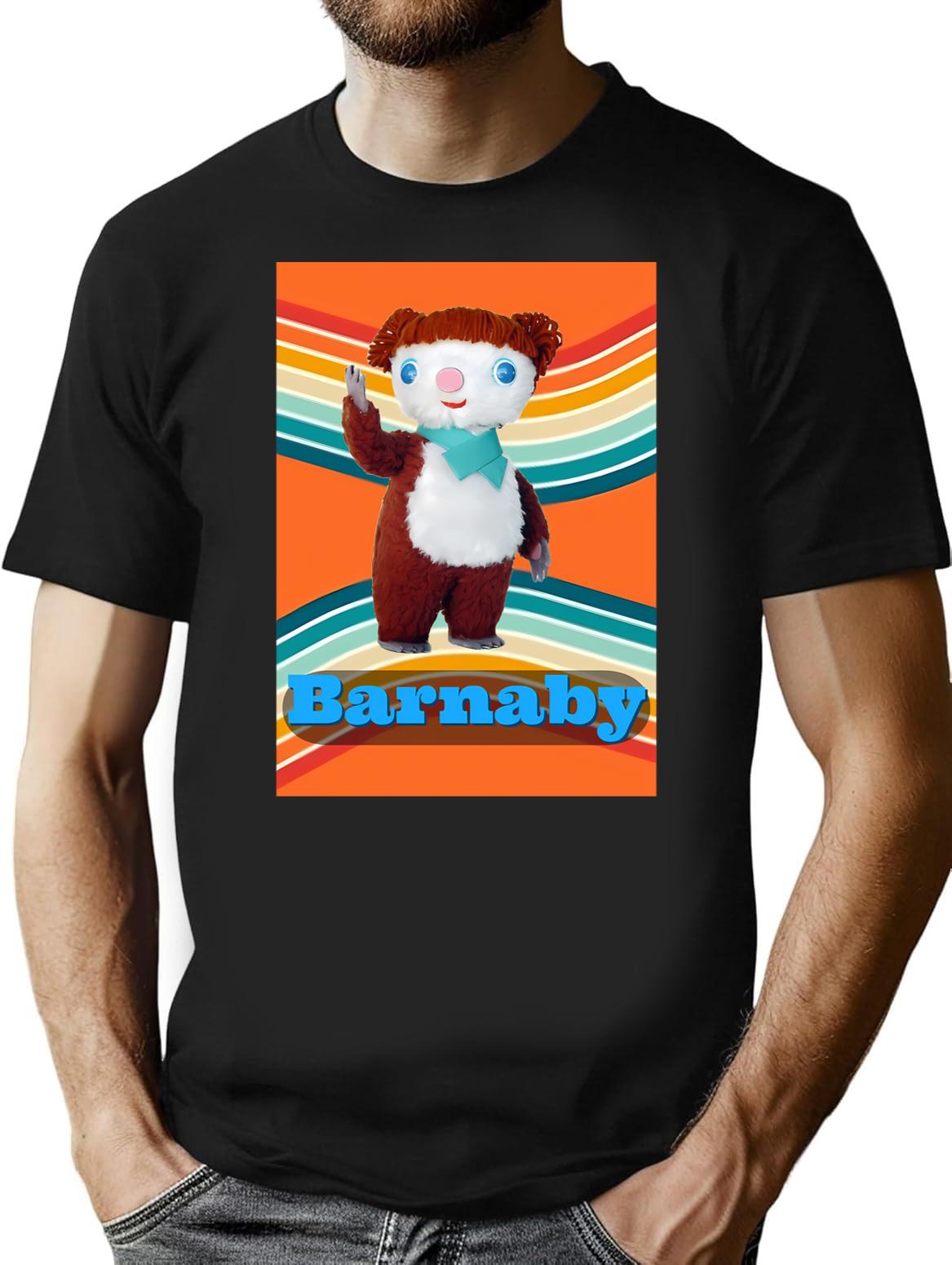 Barnaby Vintage 1970S Design T-Shirt for Men & Women, T-Shirts Graphic Tee - Black
