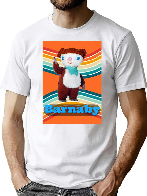 Barnaby Vintage 1970S Design T-Shirt for Men & Women, T-Shirts Graphic Tee - White