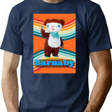 Barnaby Vintage 1970S Design T-Shirt for Men & Women, T-Shirts Graphic Tee - Navy