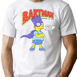 Bartman Distressed Retro 80S Shirt Vintage Look T-Shirt for Men & Women, T-Shirts Graphic Tee - White