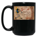 Baseball Player Your Talent Is God'S Gift To You What You Do With It - Baseball Poster Gift For Men Black Coffee Mug
