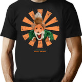 Basil Brush Retro Japanese T-Shirt for Men & Women, T-Shirts Graphic Tee - Black