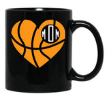 Basketball Mom Cute Team Mother Game Support Black Coffee Mug, Gift Coffee Mug - Black