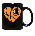Basketball Mom Cute Team Mother Game Support Black Coffee Mug, Gift Coffee Mug - Black