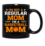 Basketball Mom I'M Not Normal Mom Black Coffee Mug, Gift Coffee Mug - Black